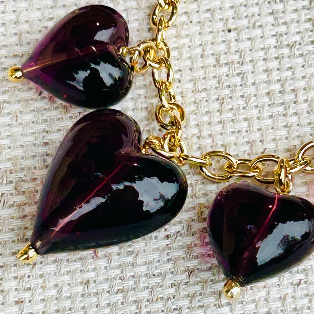 Genuine Murano glass hand crafted Italian  heart necklace . - Picture 5 of 8